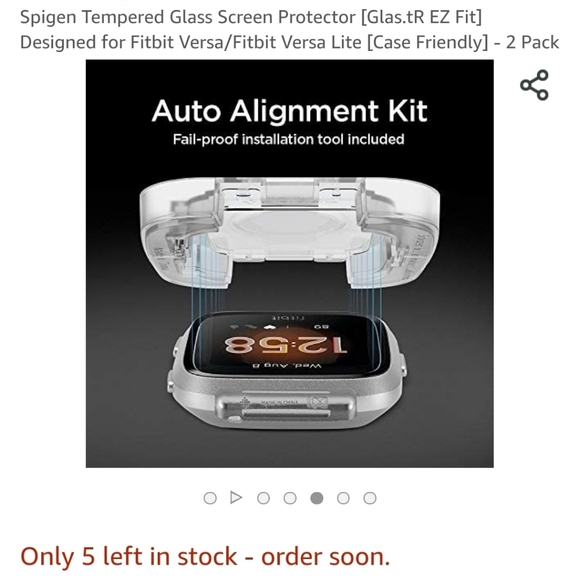 Spigen 2 pack fitbit versa glass screen protector - Picture 5 of 15